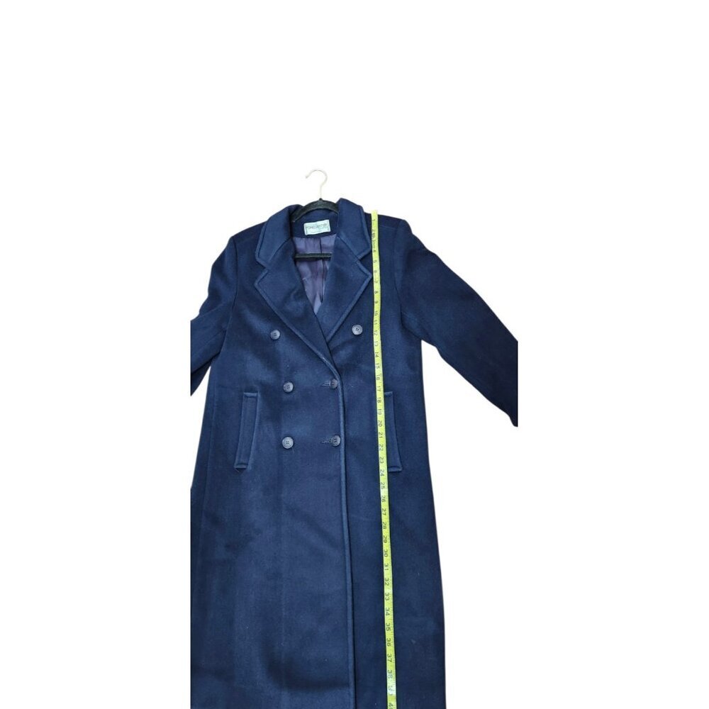 Forecaster of Boston Wool Coat Women Size 6 Navy Long Peacoat Double Breasted - Picture 13 of 16